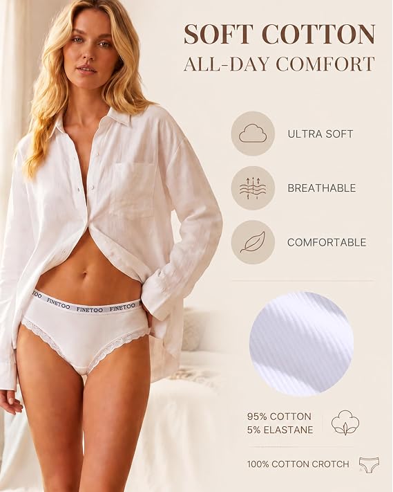 Ropa interior de algodón para mujer- Talla S