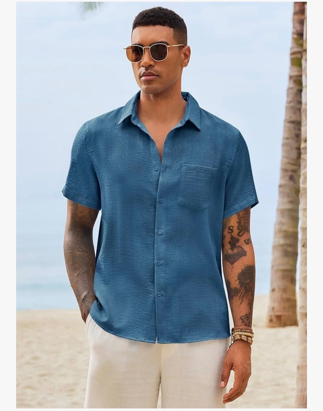 Camisas de botones de hombre Runcati