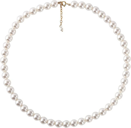 Collar de perlas simuladas de 8mm