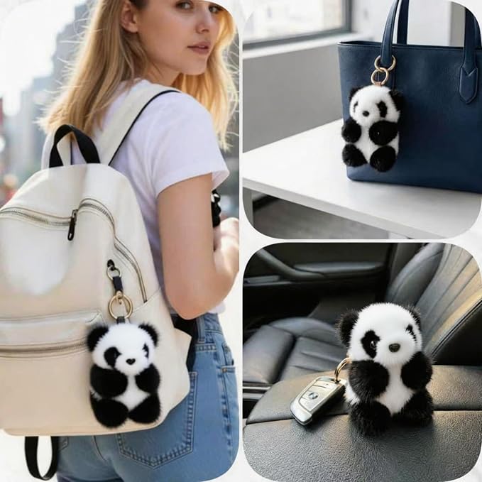 Llavero de peluche panda