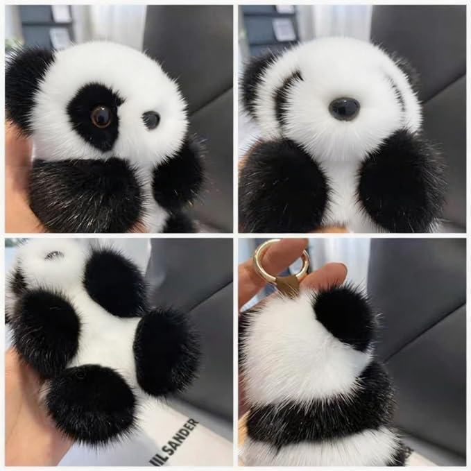 Llavero de peluche panda