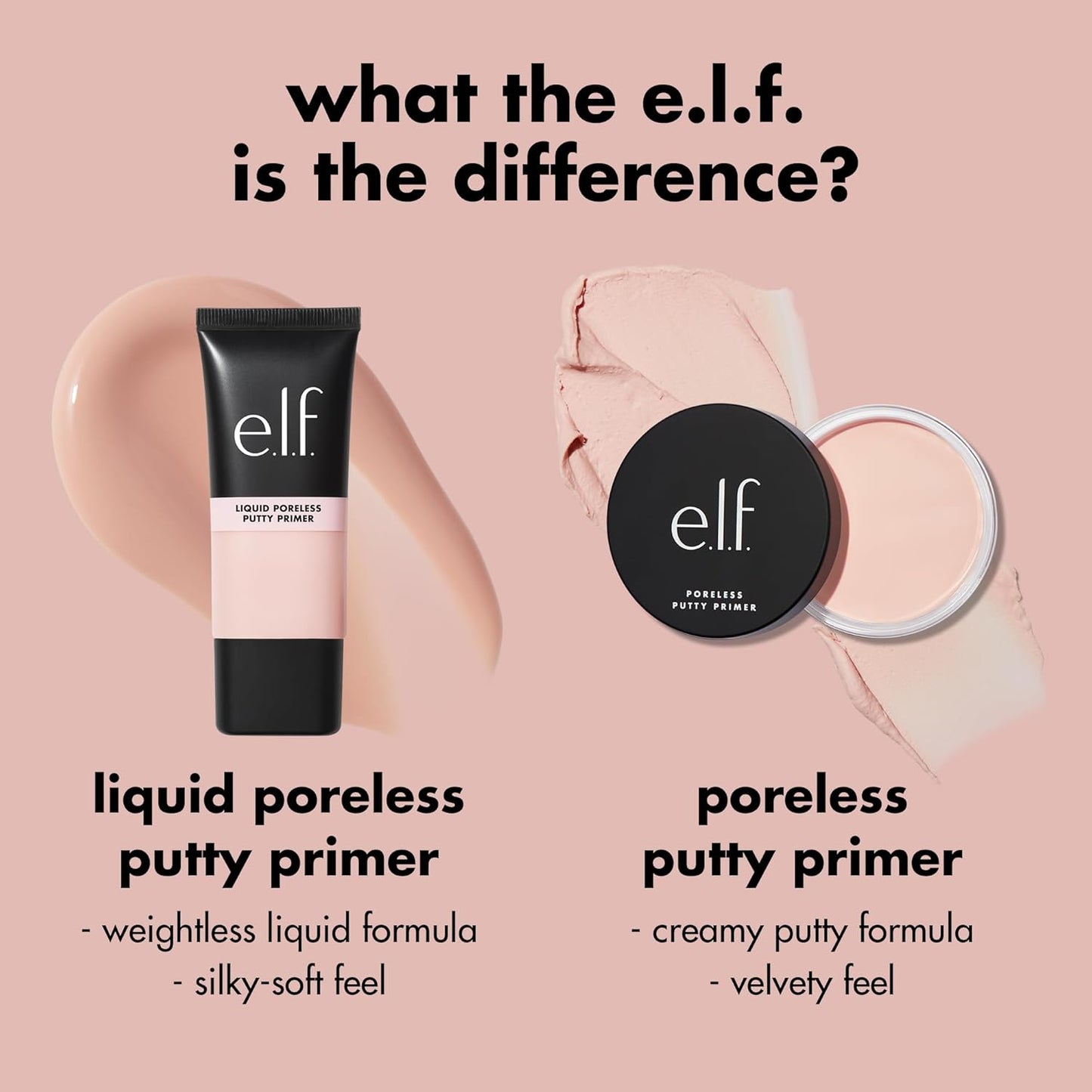 E.L.F. Liquid Poreless Putty Primer, prebase facial ligera para maquillaje duradero