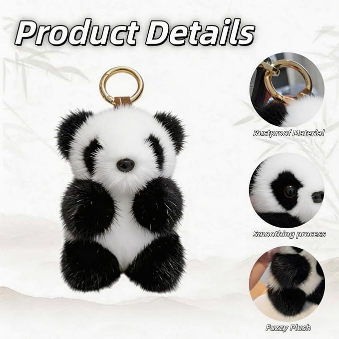 Llavero de peluche panda