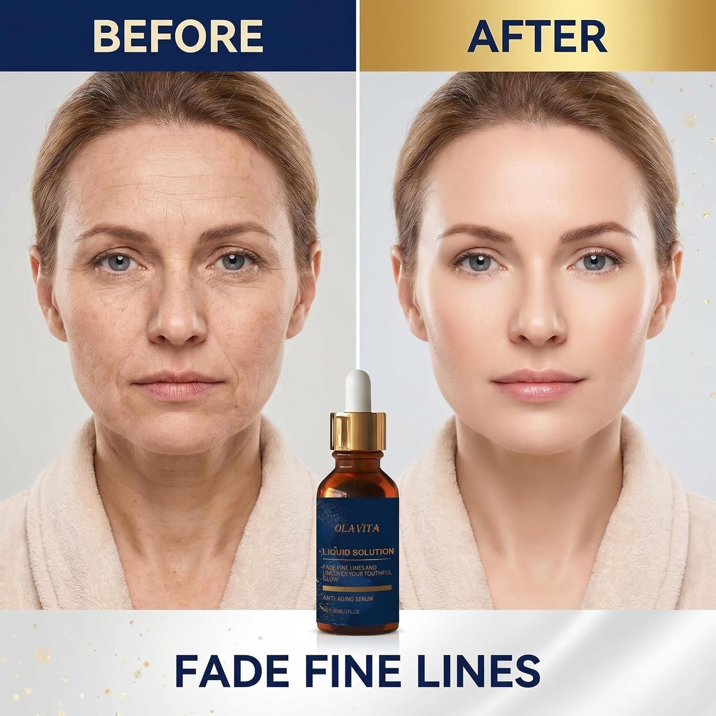OLAVITA Liquid Solution Sérum Antienvejecimiento, Vitamina C Hidratante para el Cuidado de la Piel,