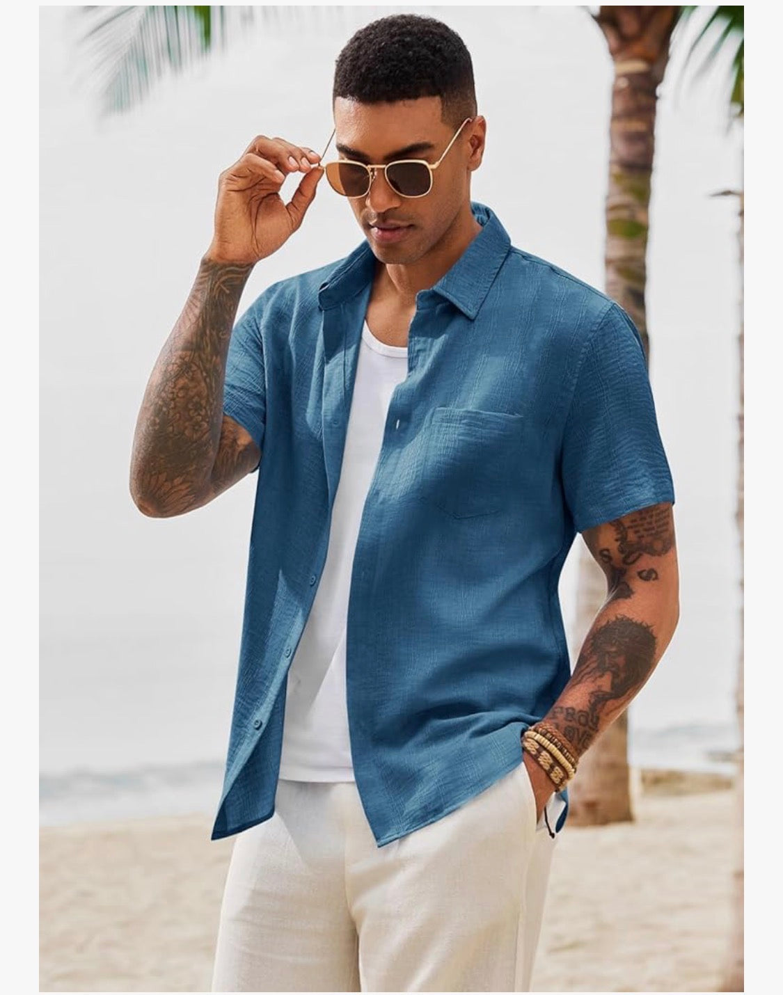 Camisas de botones de hombre Runcati