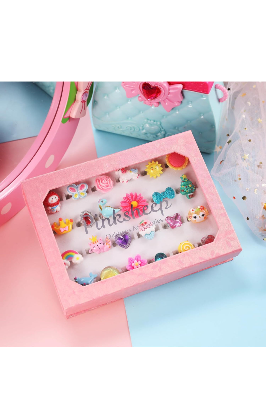 Anillos Ajustables Pinksheep Niña