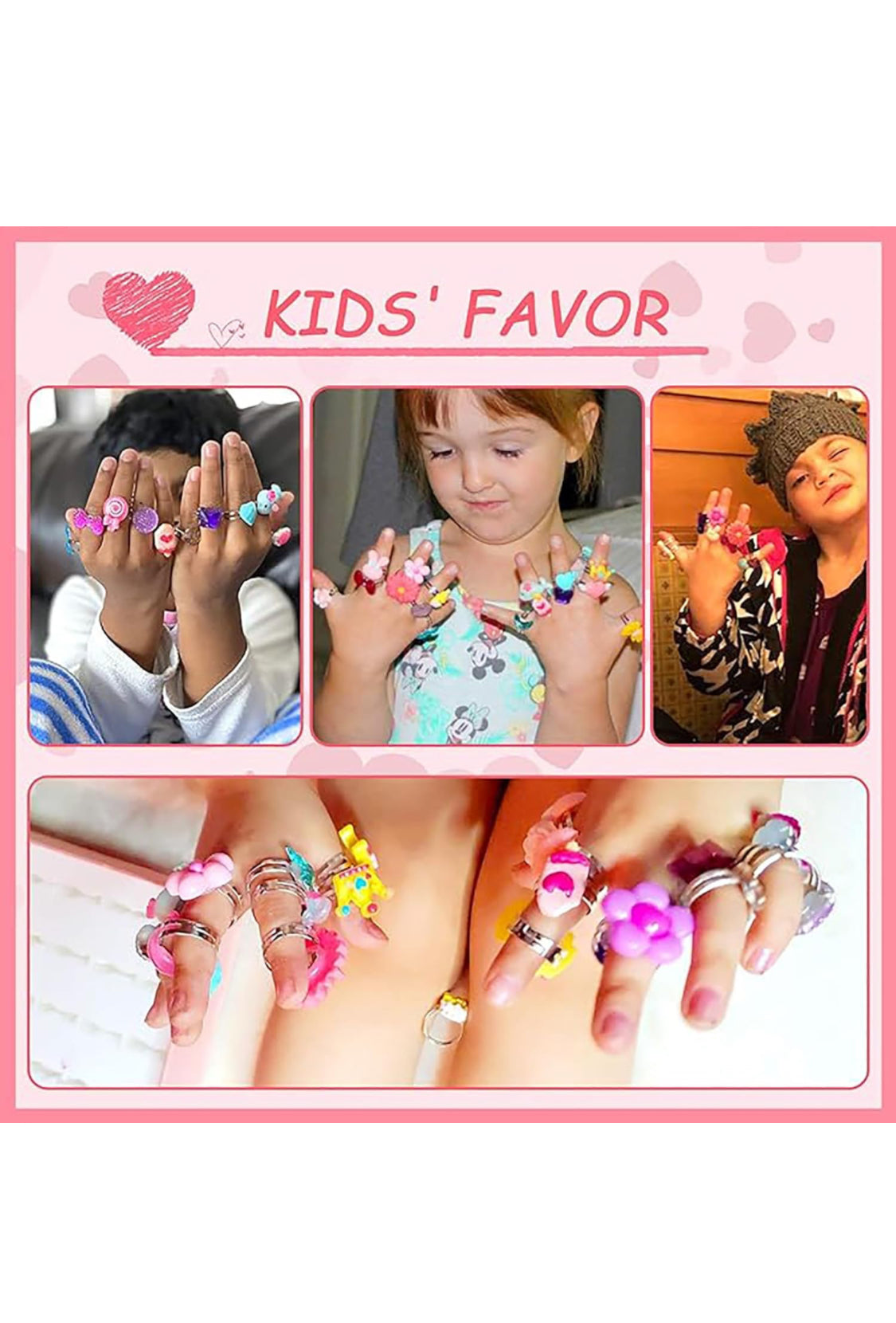 Anillos Ajustables Pinksheep Niña